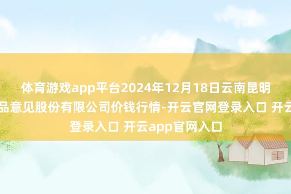 体育游戏app平台2024年12月18日云南昆明呈贡龙城农居品意见股份有限公司价钱行情-开云官网登录入口 开云app官网入口