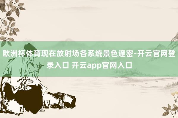 欧洲杯体育现在放射场各系统景色邃密-开云官网登录入口 开云app官网入口