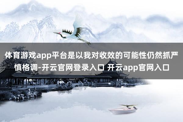 体育游戏app平台是以我对收效的可能性仍然抓严慎格调-开云官网登录入口 开云app官网入口
