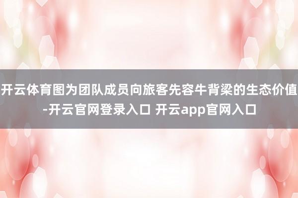 开云体育图为团队成员向旅客先容牛背梁的生态价值-开云官网登录入口 开云app官网入口